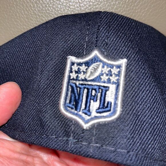 NEW ERA SEATTLE SEAHAWKS BLUE SUPERBOWL XLVIII 48 59FIFTY FITTED HAT CAP 7 1/8 - Picture 5 of 7